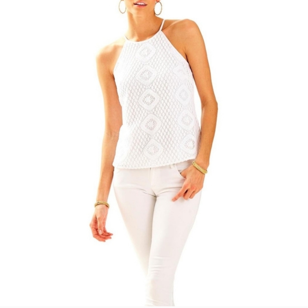 Lilly Pulitzer Reema lace halter top size small - Picture 2 of 8